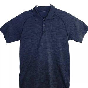 Lululemon Stretch Your Head Mens Performance Golf Polo Shirt Black Medium